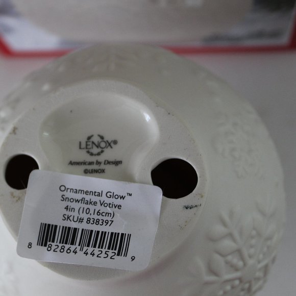 Lenox Ornamental Glow Snowflake Tealight Votive Holder EUC - Picture 5 of 7